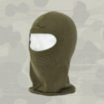 Kopfhaube Feinripp offen Oliv
