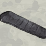 Mumienschlafsack Schlafsack schwarz 2-lagige Füllung
