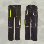 Planam Kinder Bundhose Hose anthrazit/gelb