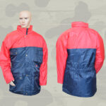 Planam Basic Parka Jacke gefüttert marine / rot mit Kapuze