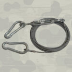 Drahtseil Spannseil mit Karabiner und Spannschloß 5,80m