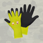 Tekla Latex Kinderhandschuh Kinder Handschuhe in neongelb