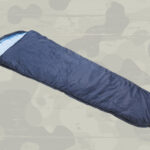 Mumienschlafsack Schlafsack blau 2-lagige Füllung