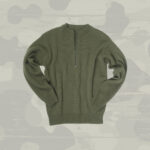 Schweiz. Armeepullover Pullover mit Reißverschluß Oliv