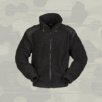 Fleecejacke Fleece Jacke Kälteschutz Kälteschutzjacke Schwarz