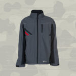 Planam Softshelljacke Jacke Softshell schiefer/schwarz/rot 2382