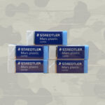 5 Stück Staedler Radiergummi Combi blau / weiß