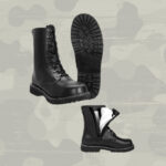 Pilotenstiefel mit Plüschfutter und Reißverschluß