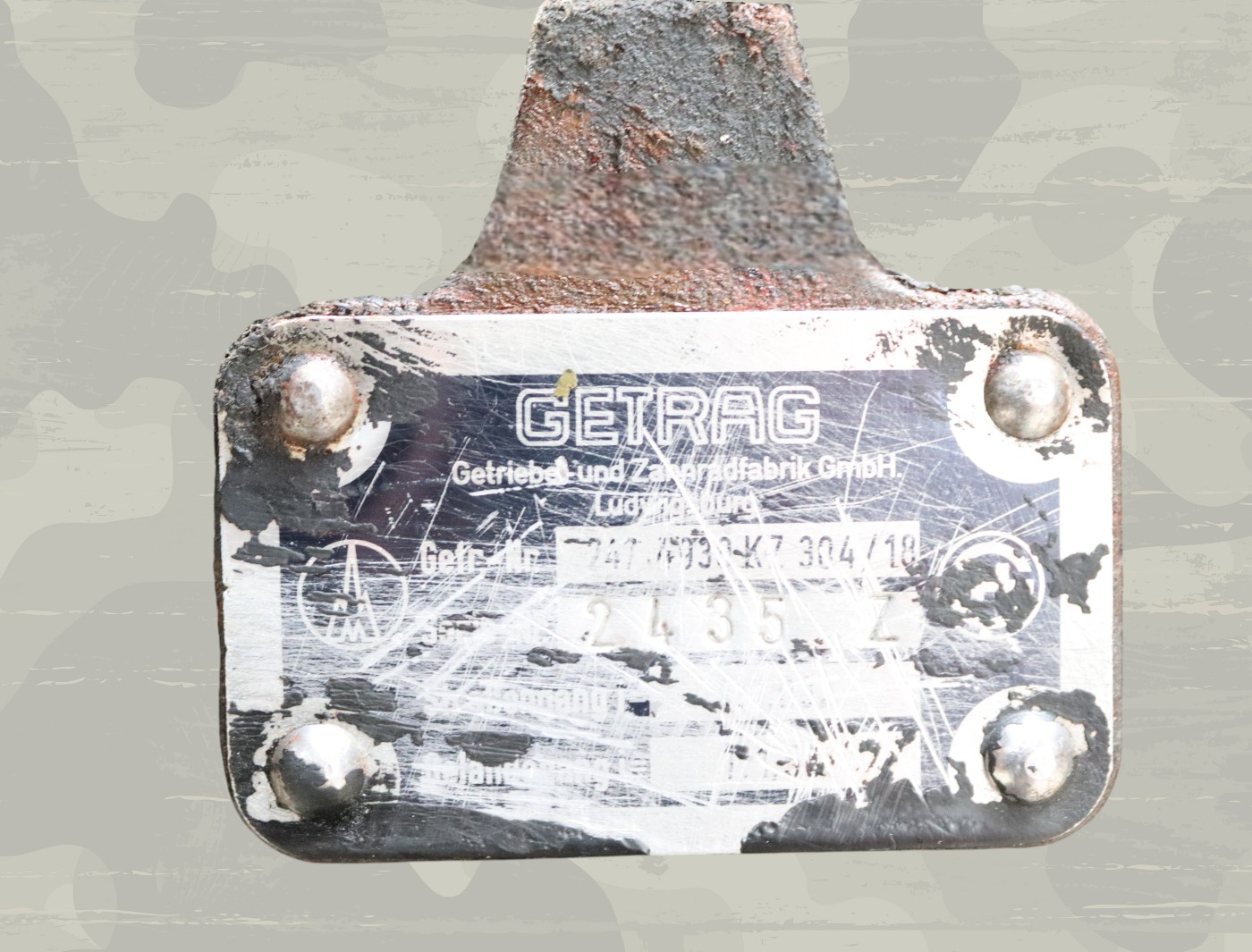 TypenschildZwischengetriebe