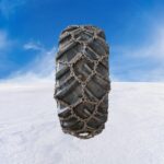 1 Paar Schneeketten 600/65-38 Wabenkette m. Verschleißringen 8mm gebr.